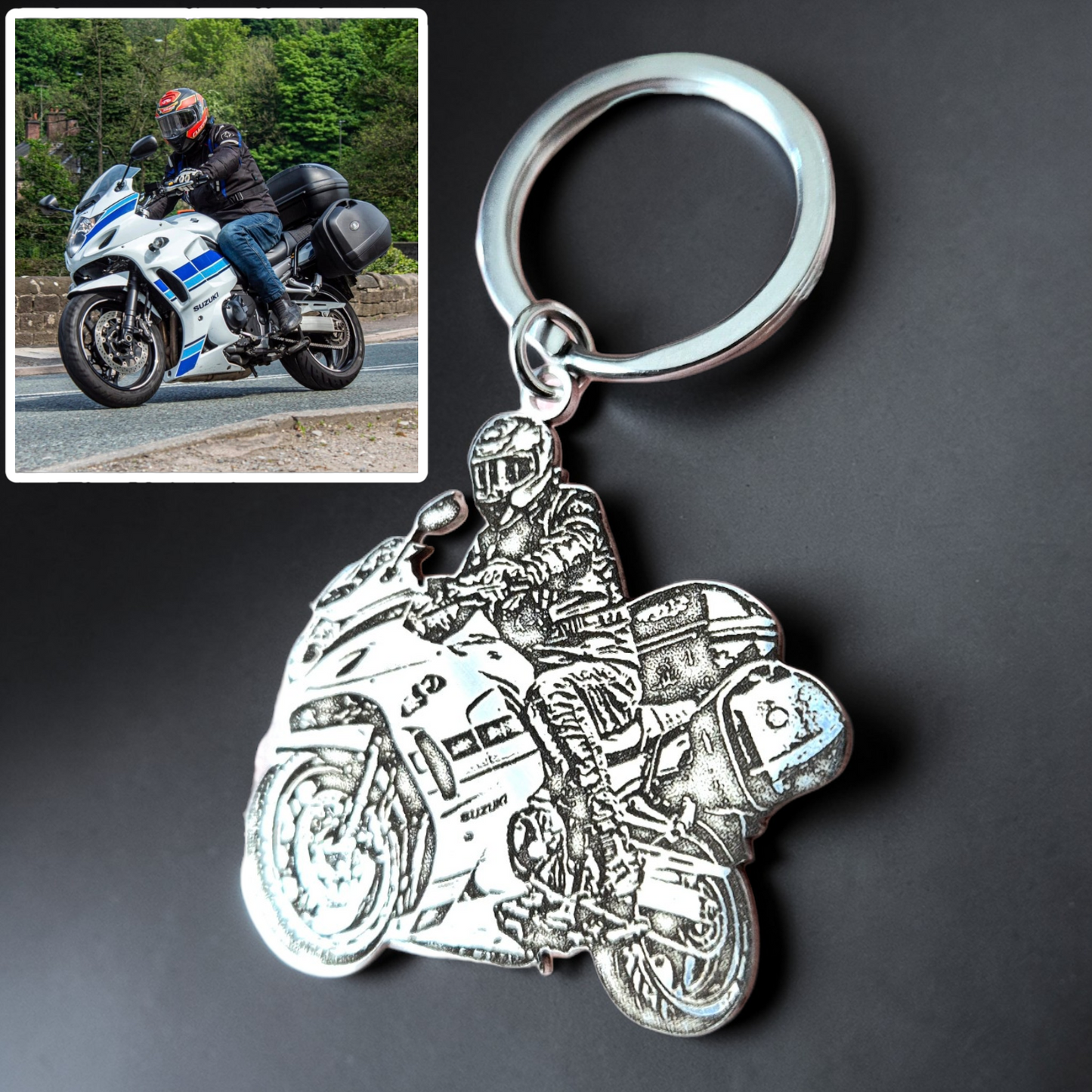 Personalised Stainless Steel Photo Cut-Out | Custom Pet, Portrait & Vehicle Keepsake | Engraved Photo Charm