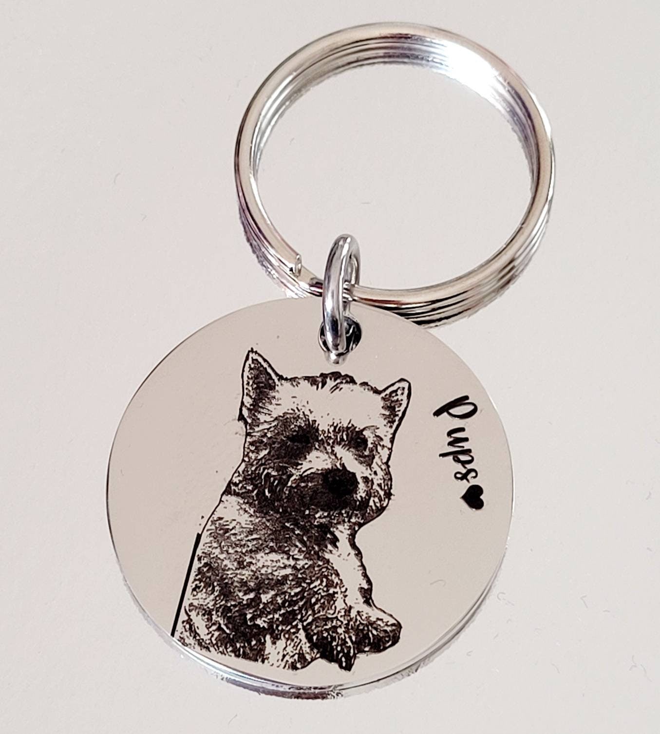 Laser Engraved photo keyring. Engraved from any clear image.
