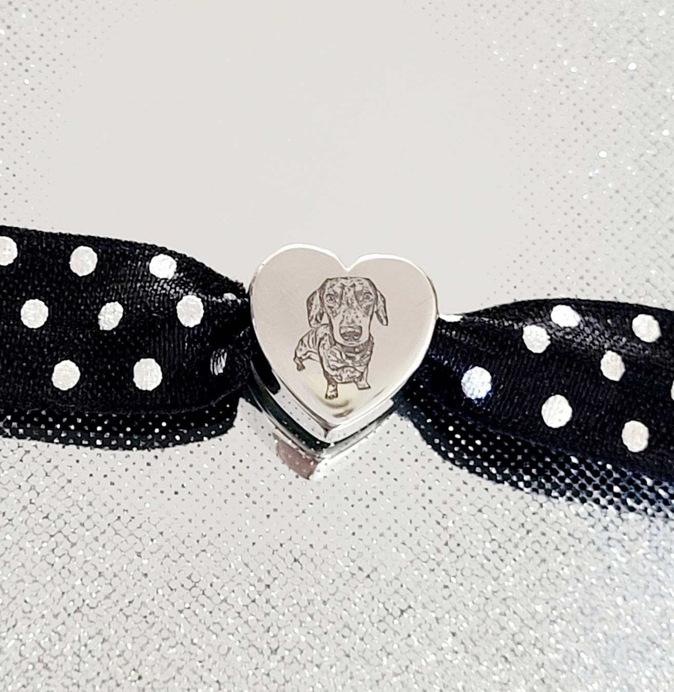 Photo, fingerprint, paw print gift, engraved personalised European charm (fit pandora)