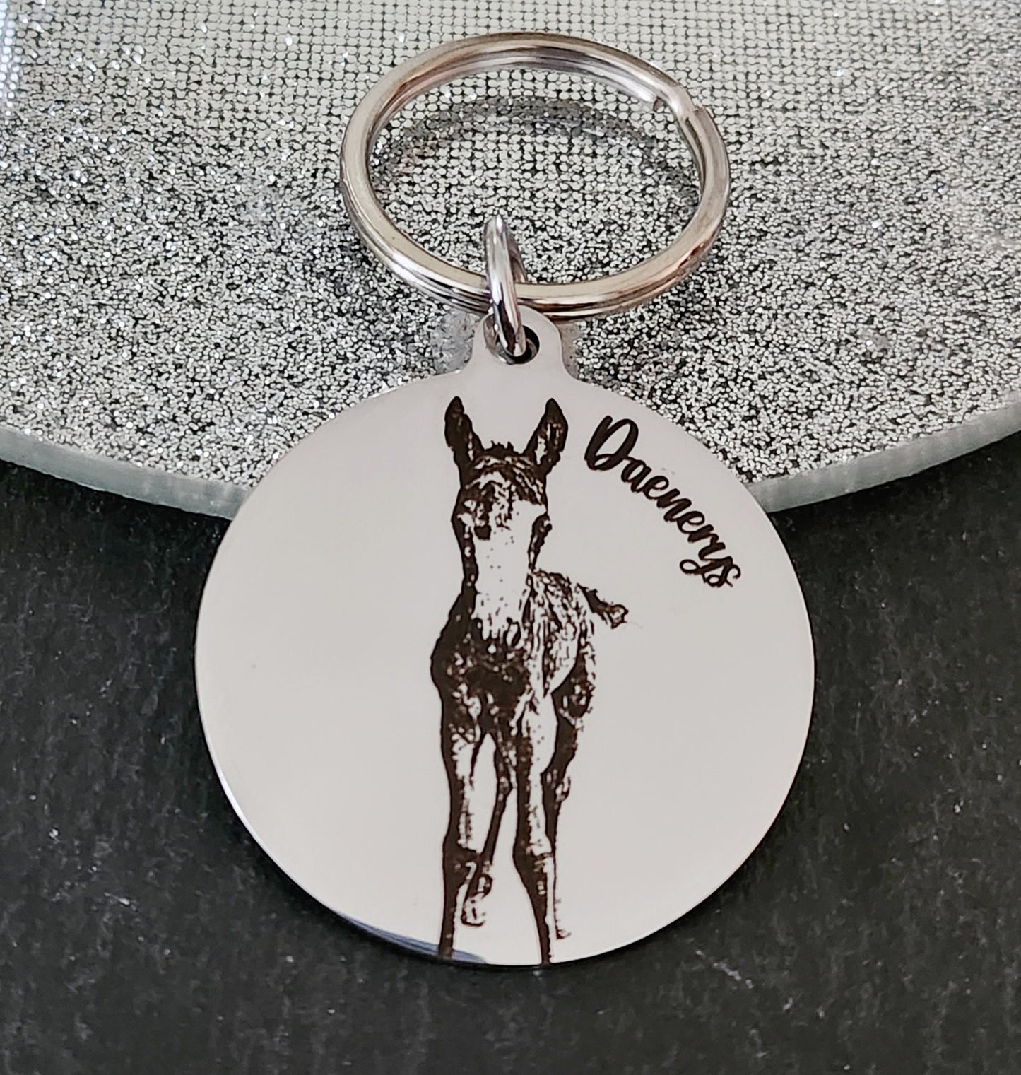 Actual photo keyring, from any photo. Horse, pony, donkey