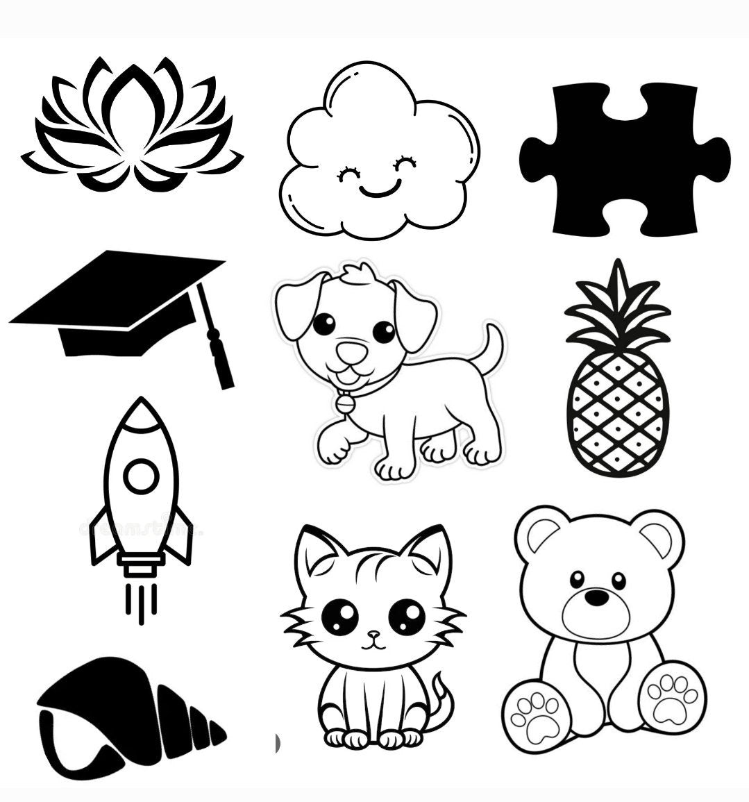 Cat, puppy, small dog ID tag, various fonts and symbols. 25mm