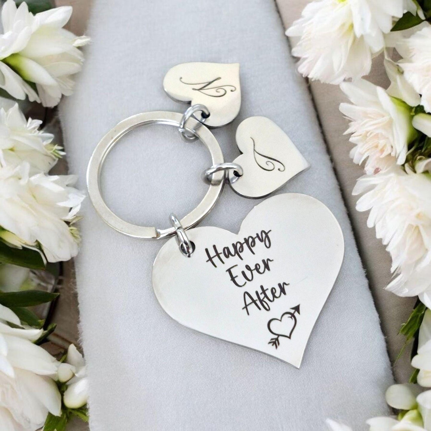 Happy Ever After Keyring – Perfect for Weddings & Anniversaries. Personalised.
