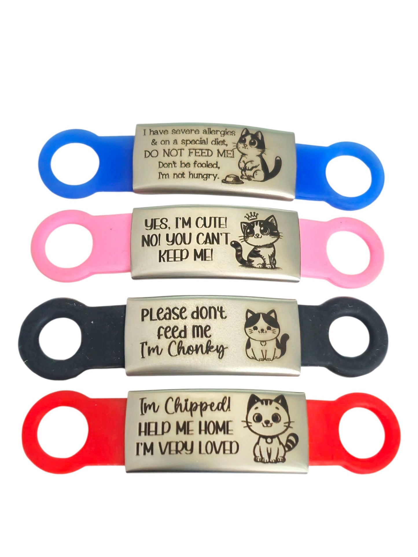 Princess Cat, Custom Cat ID tag. Laser Engraved. Cat Safety Tag.