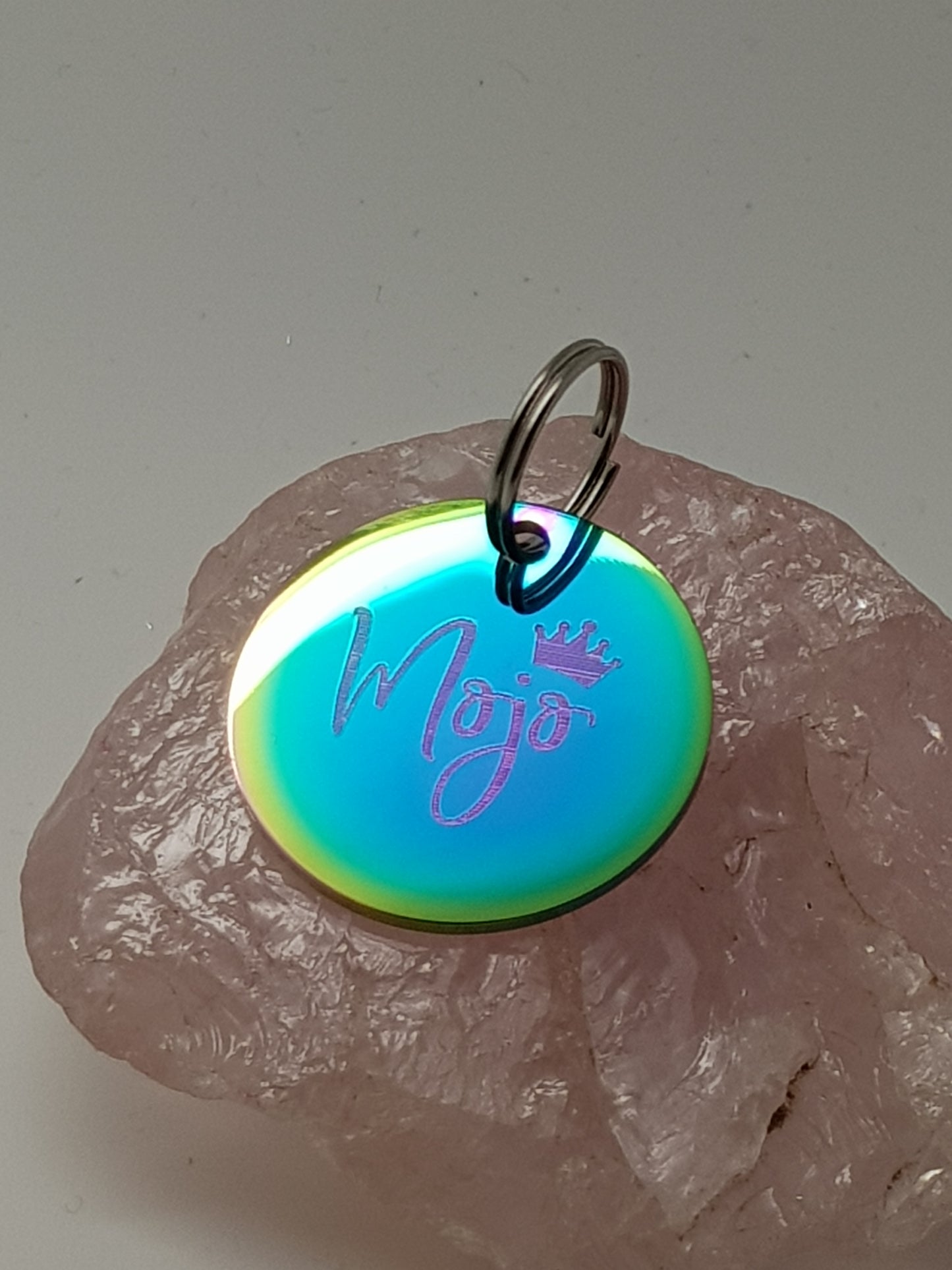 Rainbow stainless steel disk ID tag