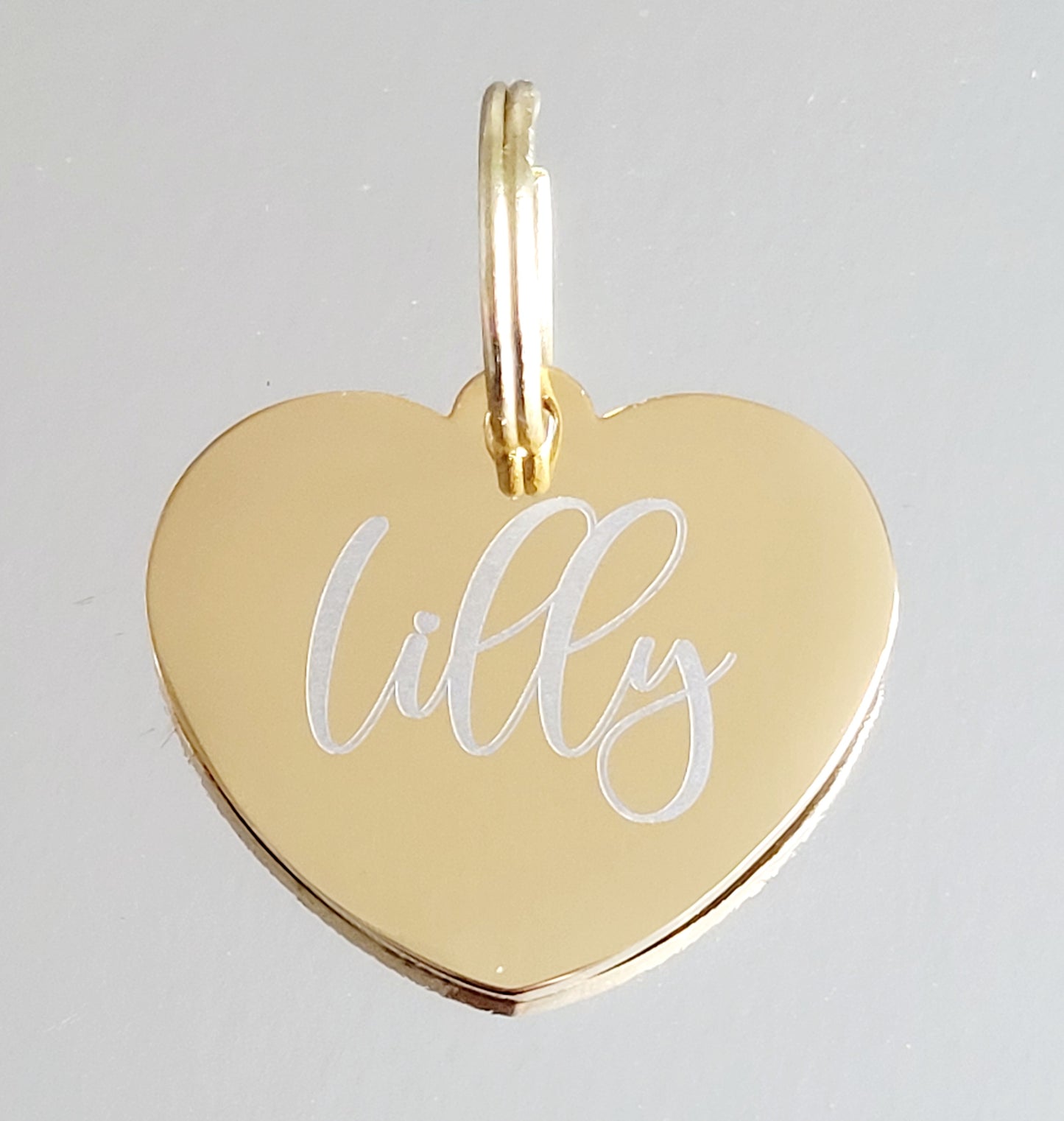 Laser Engraved stainless steel heart