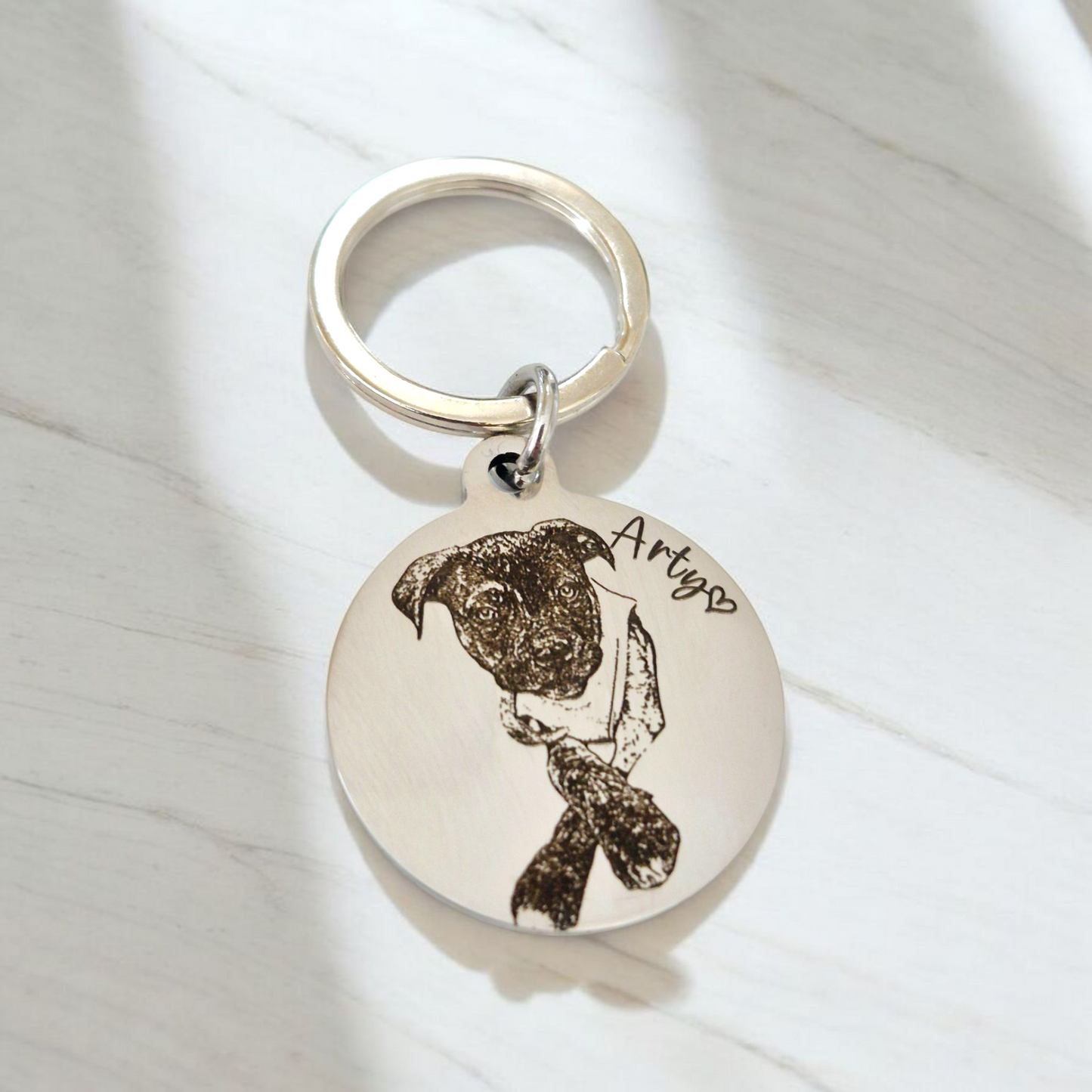 Laser Engraved photo keyring. Engraved from any clear image.