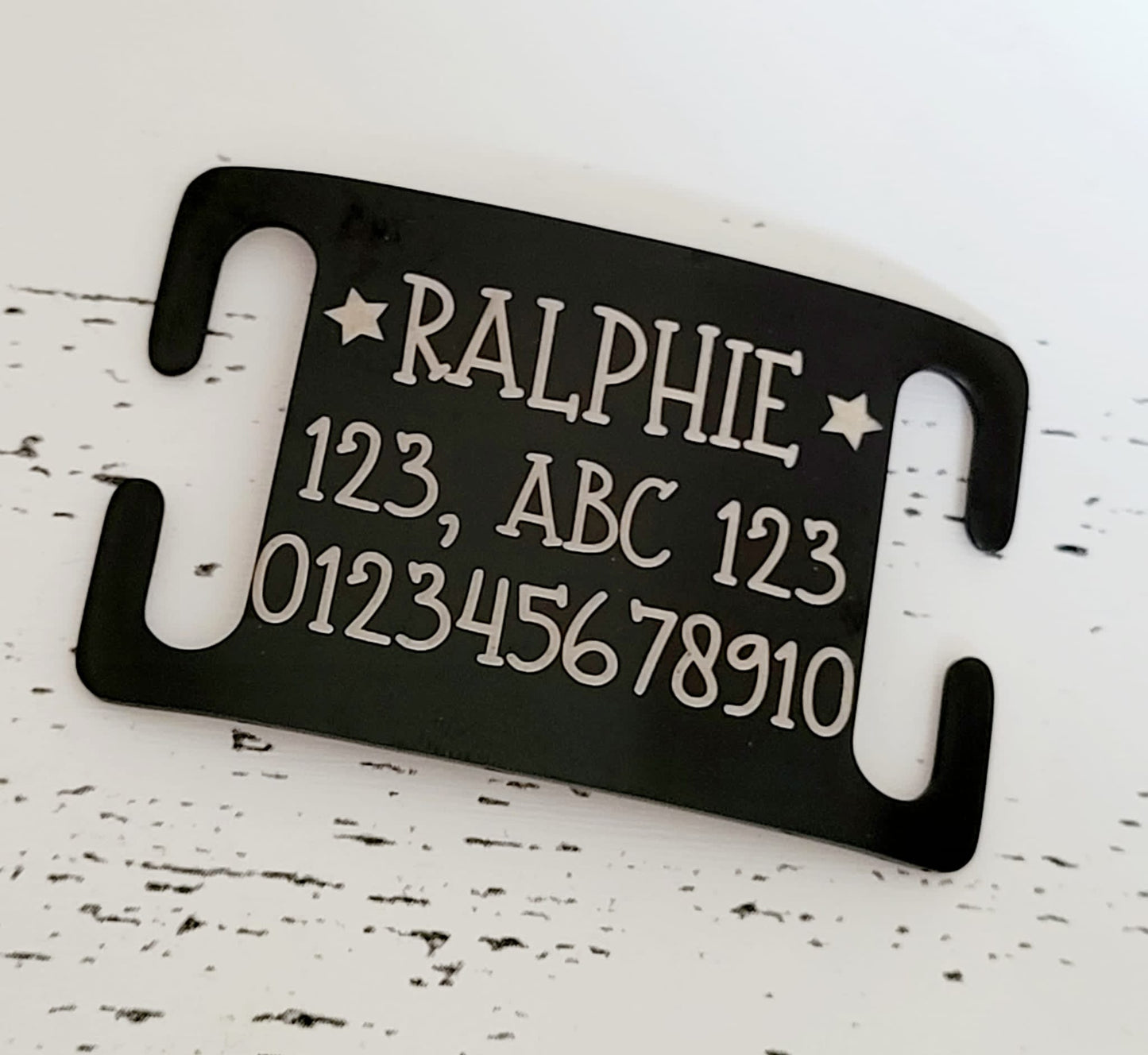 Slide On Dog ID Tag – Black