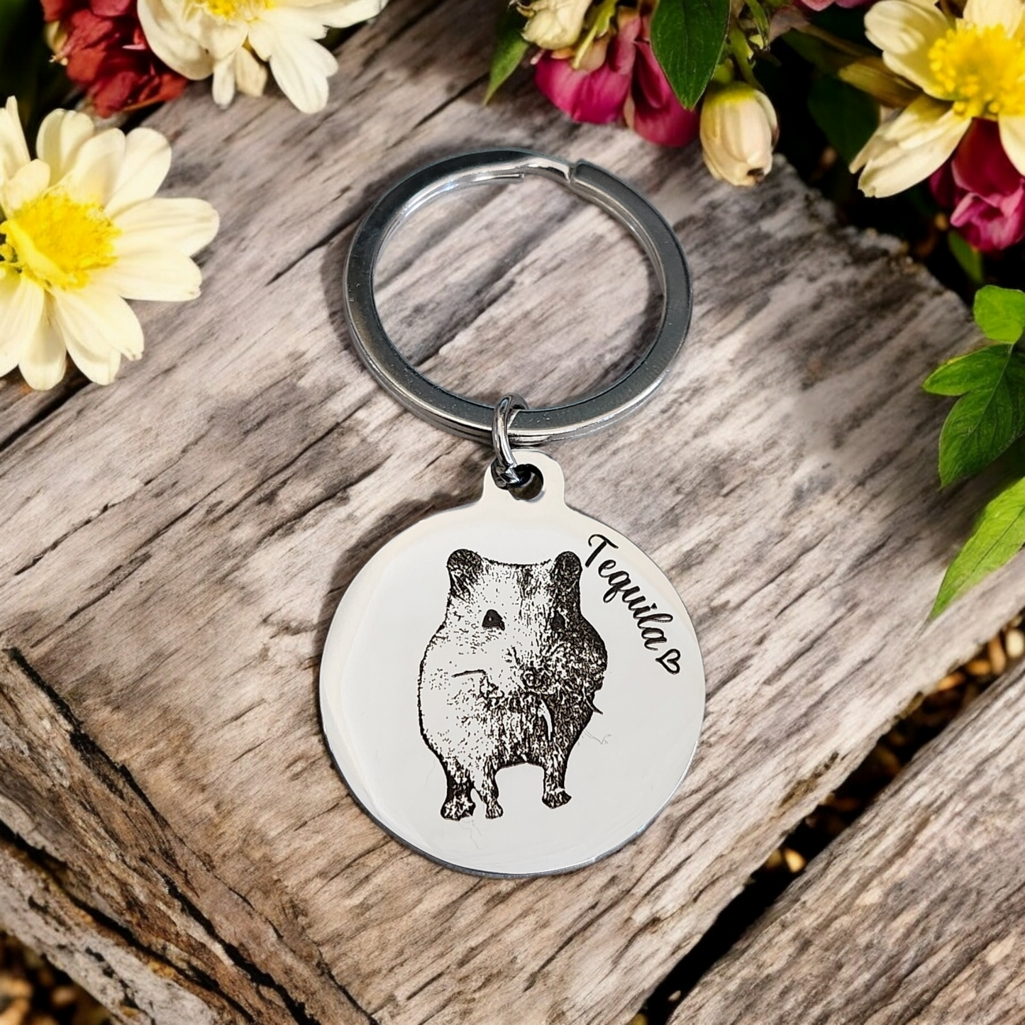 Laser Engraved photo keyring. Engraved from any clear image.