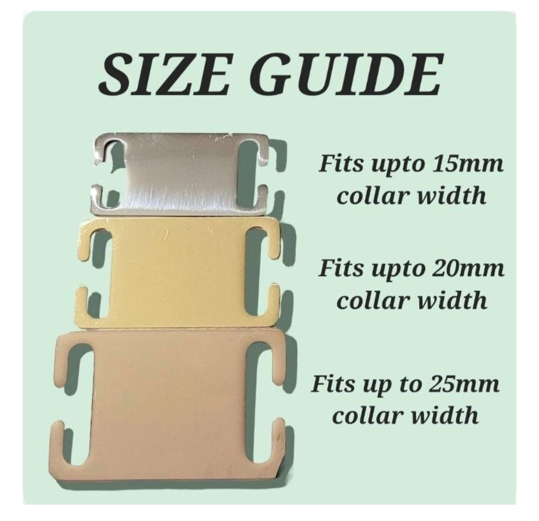 Slide on dog ID tag - SILVER