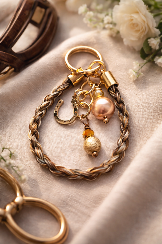 Horse hair / tail woven Keyring.