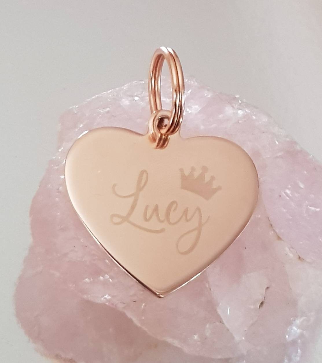 Pet princess prince tags engraved,  stainless steel available in silver, gold and rose gold