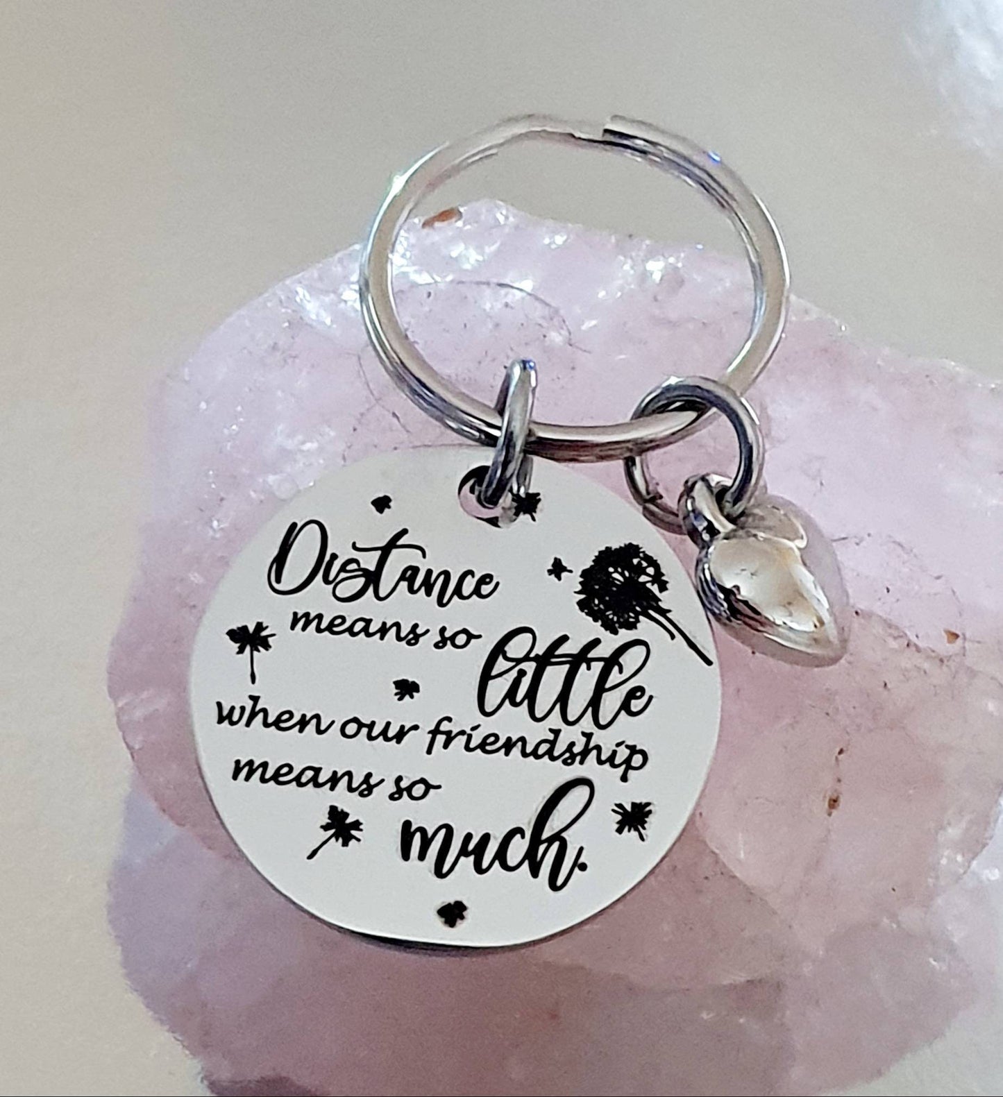 Stainless Steel laser engraved friendship keyring. Various fonts to choose from.