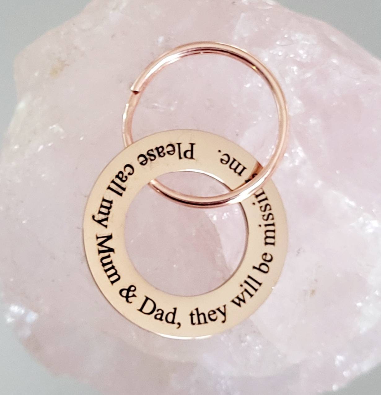 Pet tags engraved 25mm washer, stainless steel available in rose gold,  silver and gold