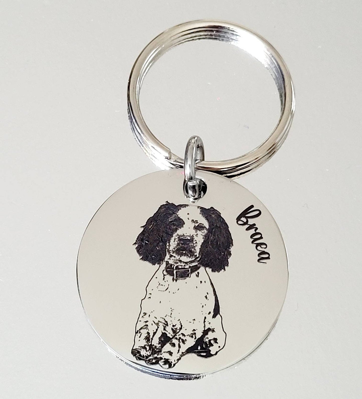 Laser Engraved photo keyring. Engraved from any clear image.