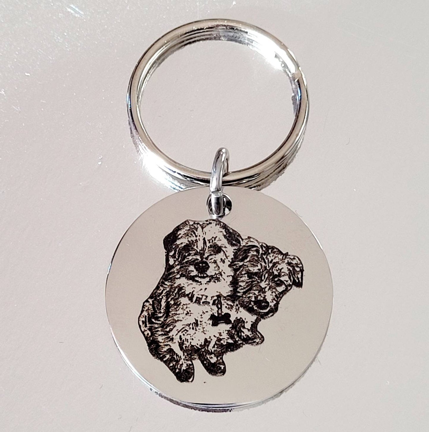 Laser Engraved photo keyring. Engraved from any clear image.