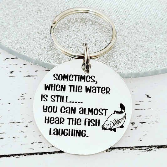 Carp Fishing Keyring. With optional message on the back.