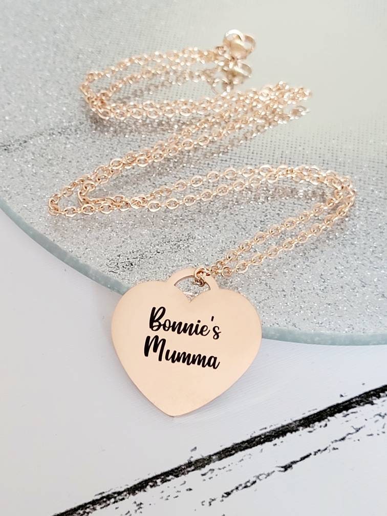 Laser Engraved photo necklace with gift box. Engraved from any clear image. Silver,  Rose Gold or Gold.