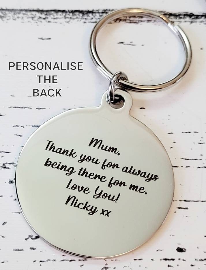 Mother & Son keyring,  Can be personalised.