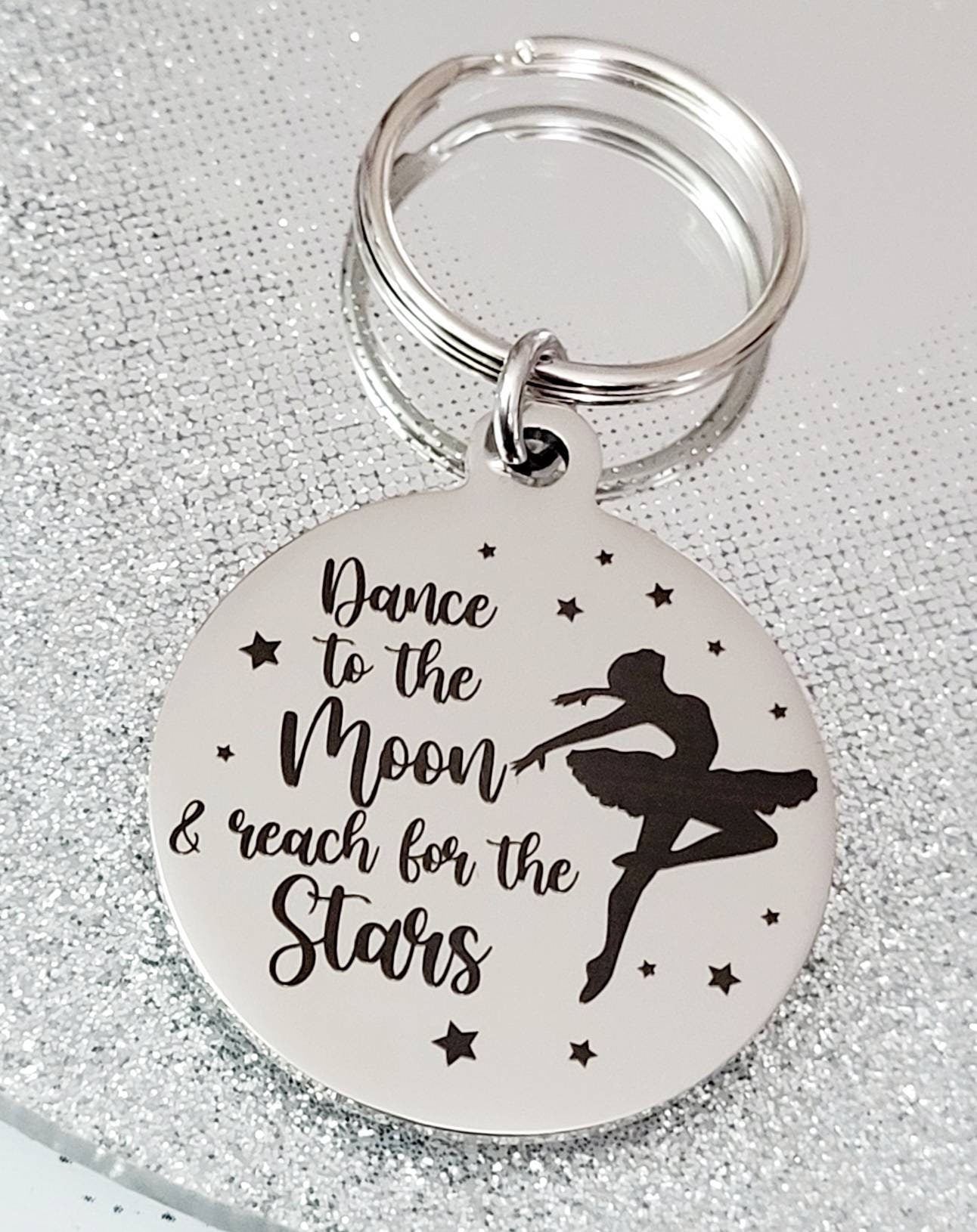 Ballet Dancer Keyring. With optional message on the back. Dance gift