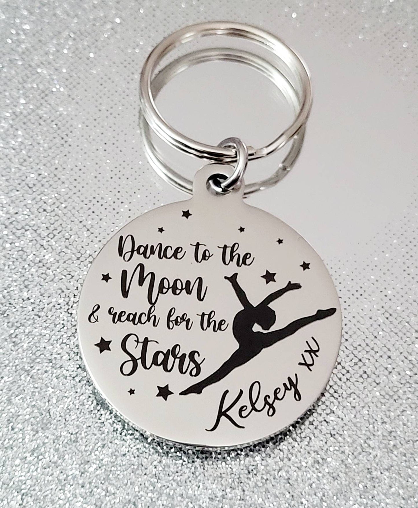 Dancer Keyring. With optional message on the back. Dance gift