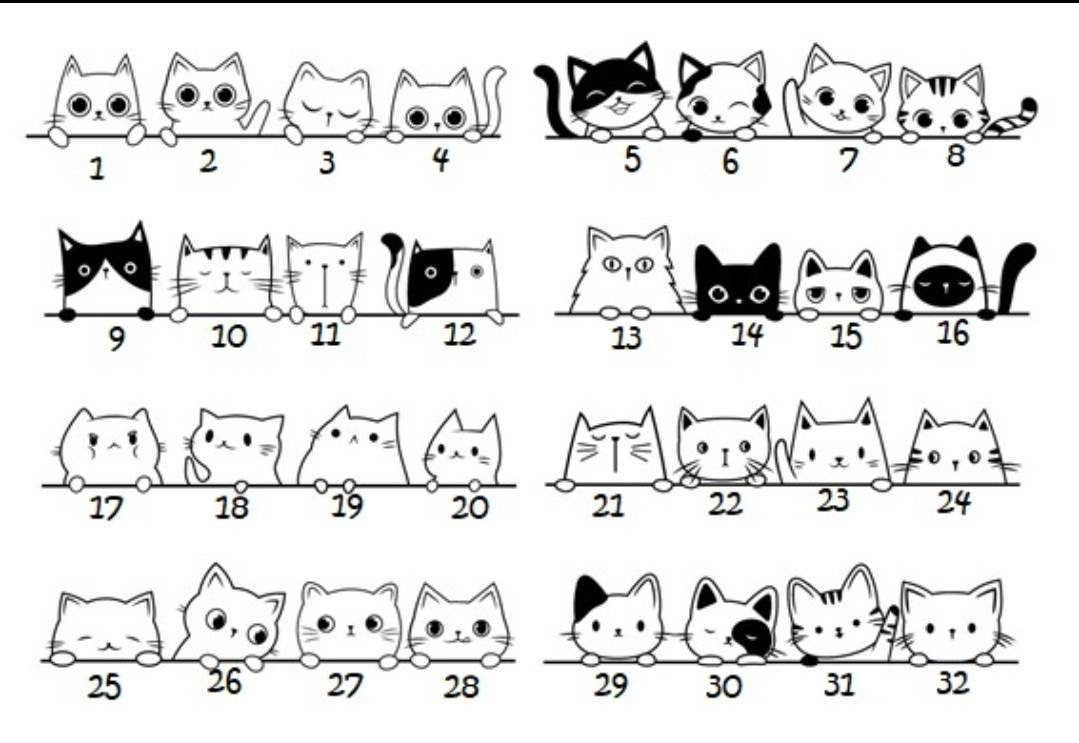 Tiny 20mm cat kitten ID tags laser engraved,  stainless steel available in silver, gold and rose gold. 32 cats to choose from.