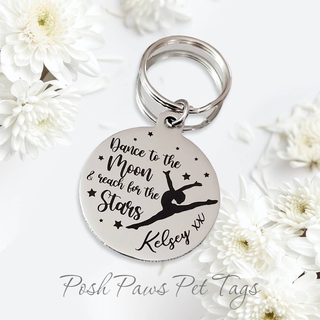 Dancer Keyring. With optional message on the back. Dance gift