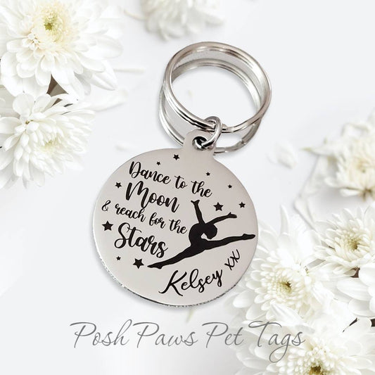 Dancer Keyring. With optional message on the back. Dance gift