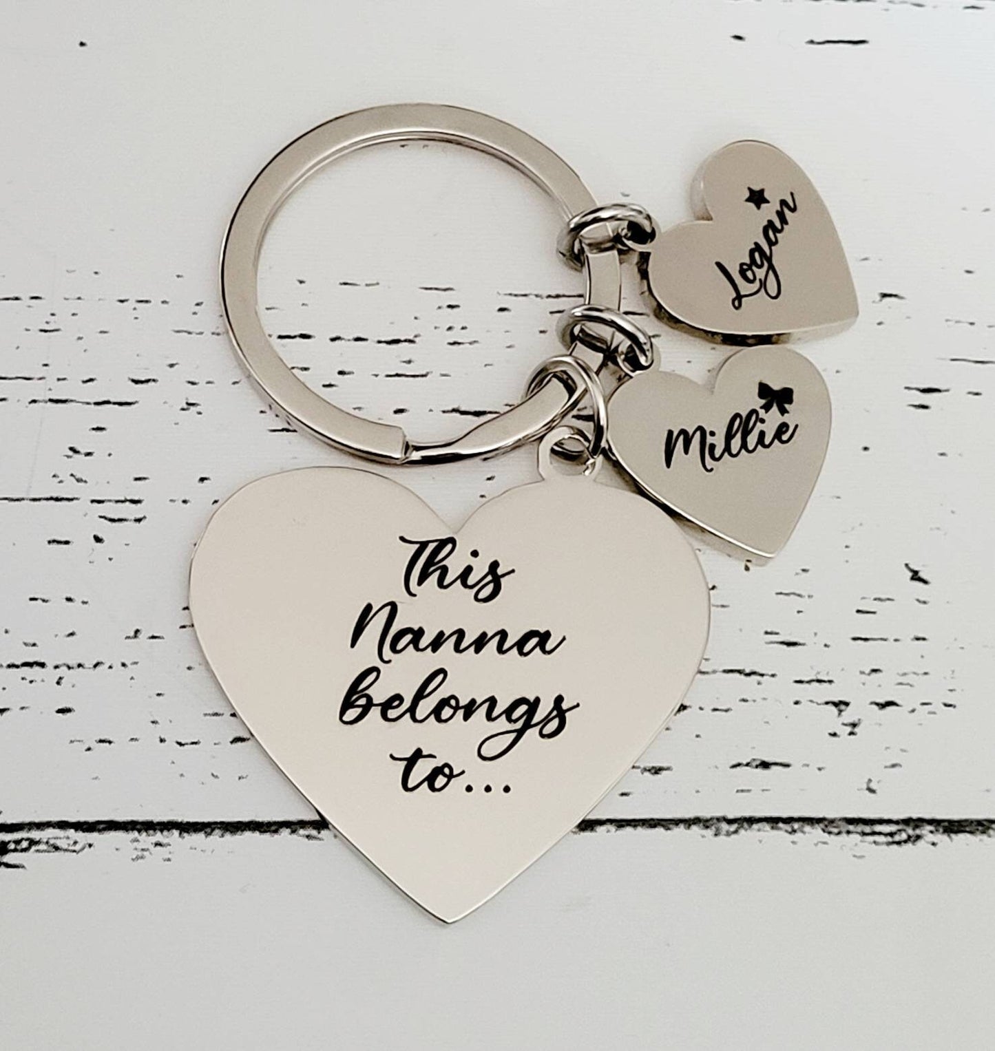 This Nanna belongs to... keyring,  Can be personalised to mummy, grandma etc.