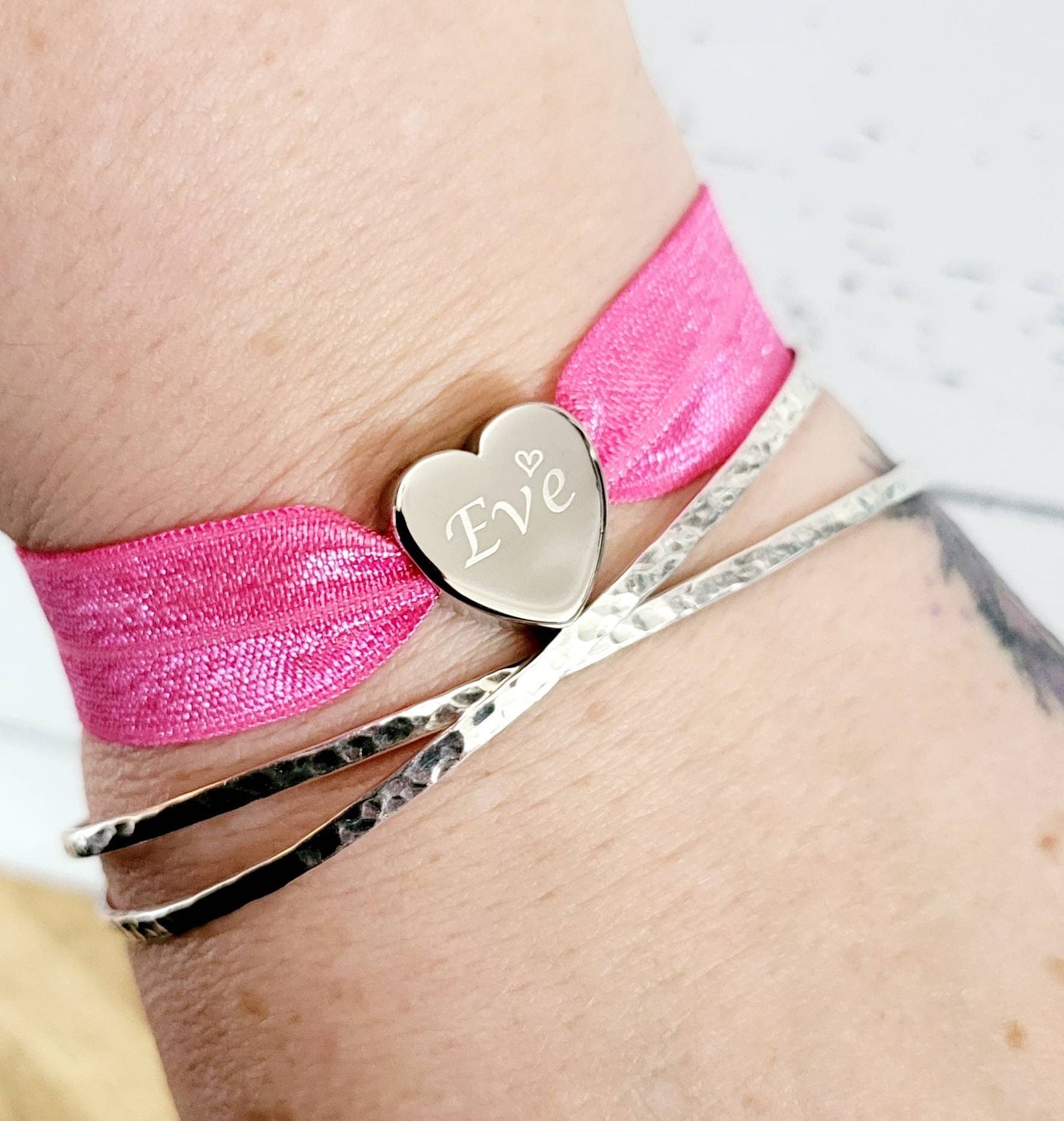 Ladies engraved personalised European charm (fit pandora)