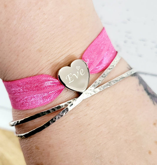 Ladies engraved personalised European charm (fit pandora)