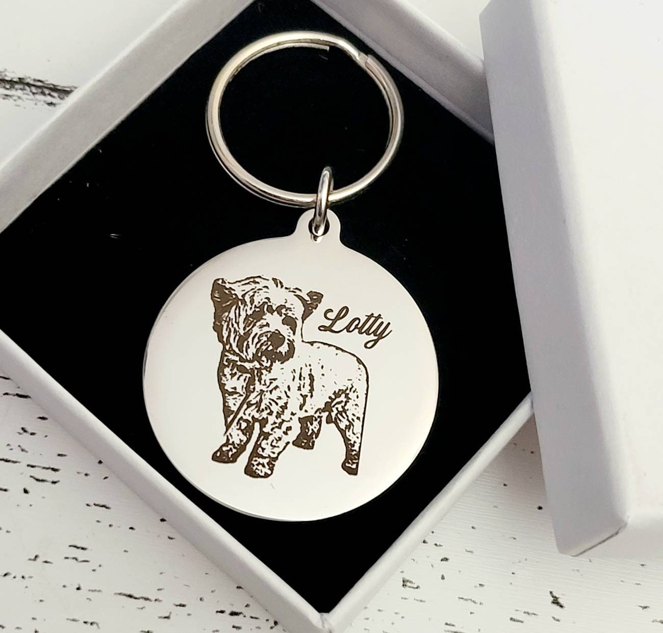 Actual photo keyring, from any photo. DOG, CAT, HUMANS