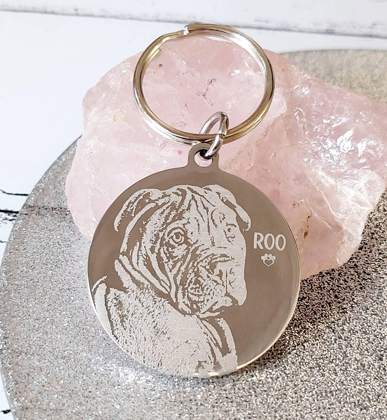 Actual photo keyring, engraved from any clear image. Gift | family | pets | stocking fillers