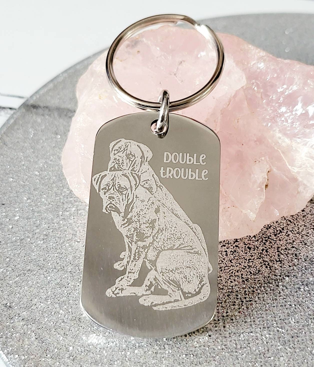 Actual photo keyring, engraved from any clear image.
