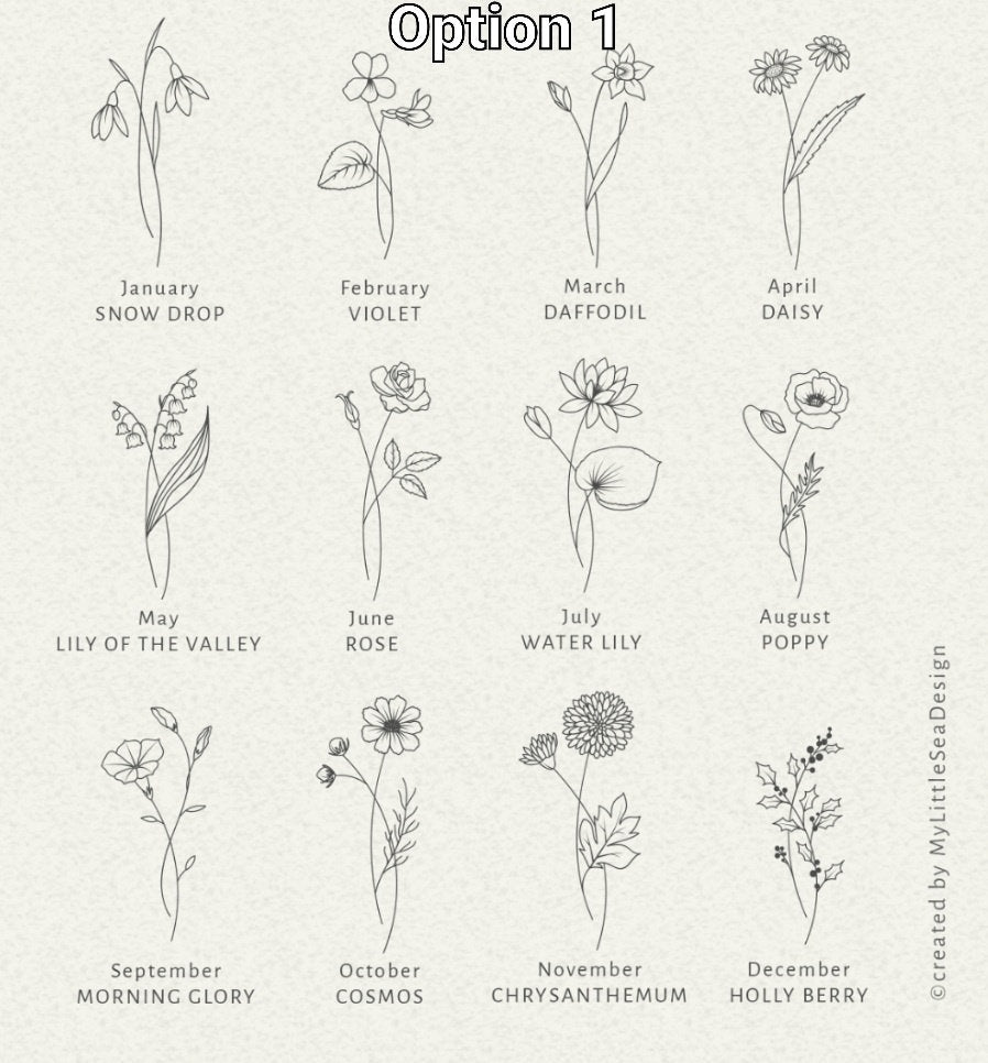 Birth flower keyring, with personalised message. ROSE, other flowers available.