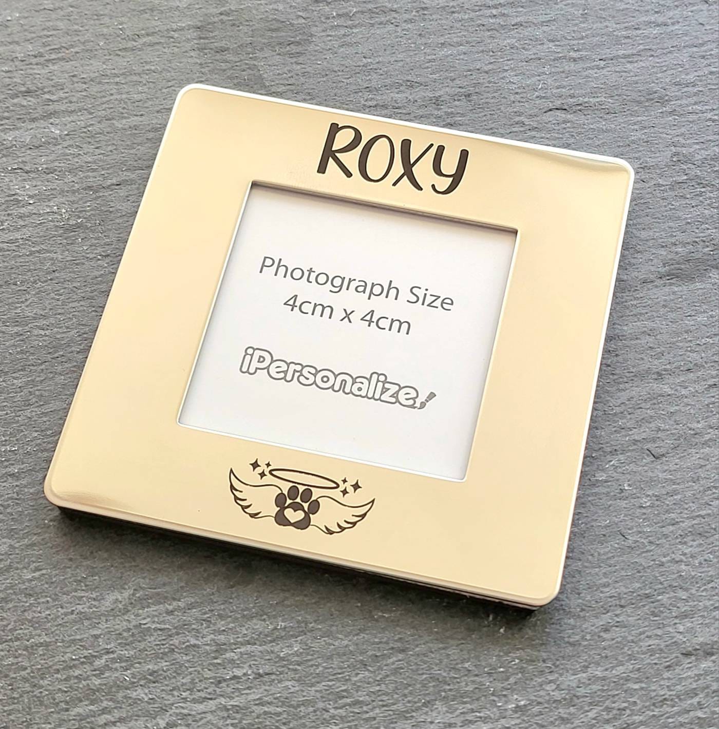 Small fridge magnet photo frame, various fonts and symbols to choose from. Photo size 4x4cm.