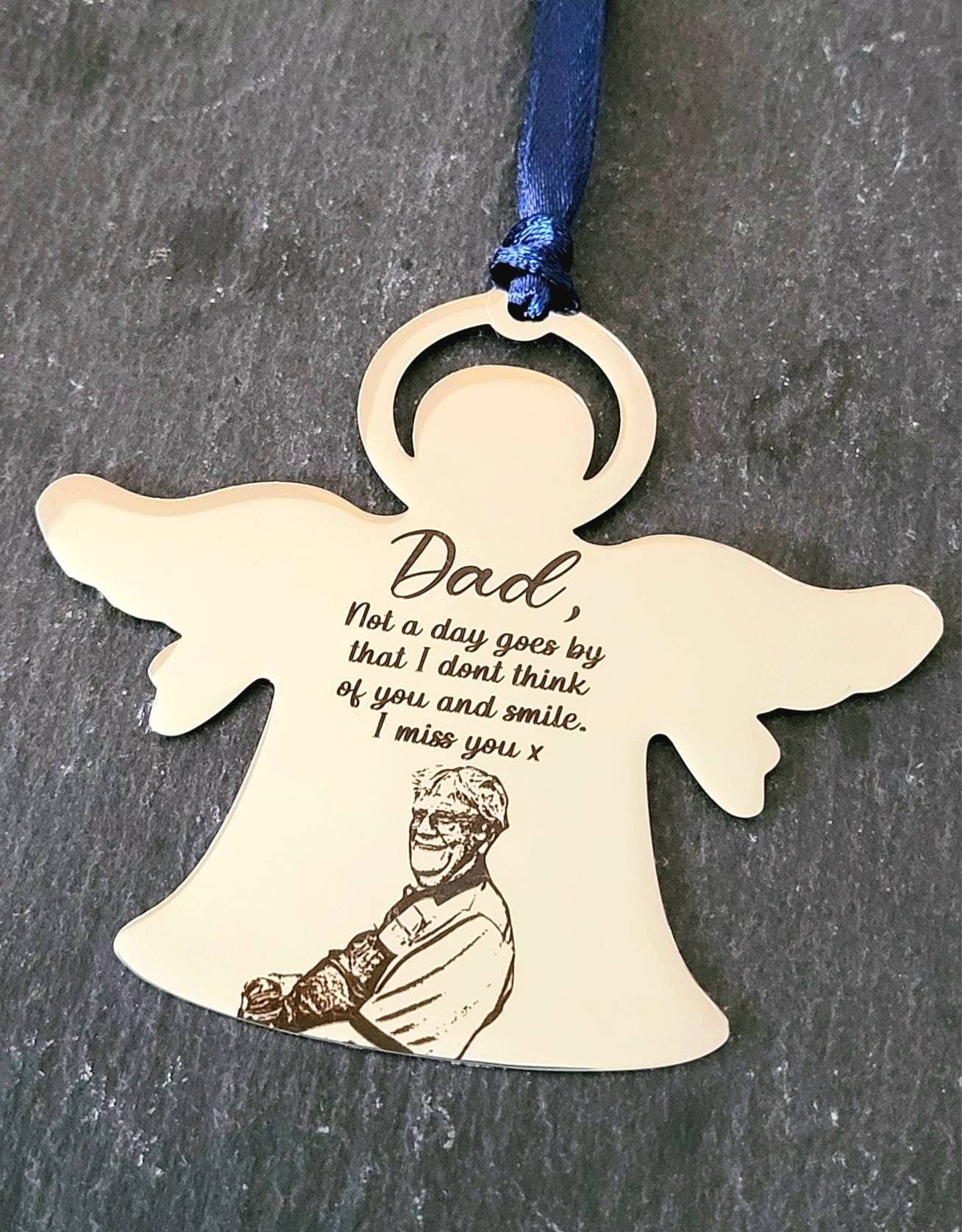 Beautiful Angel Christmas Tree Decoration. Photo of your loved one can be added.