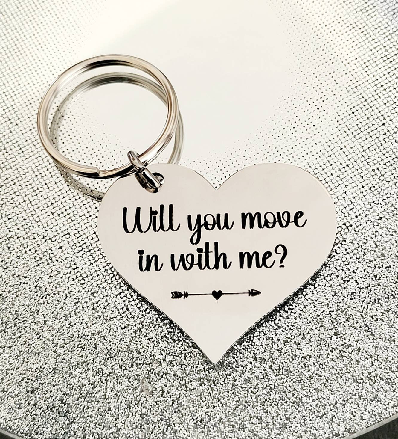 Will you move in with me? Keyring, personalised