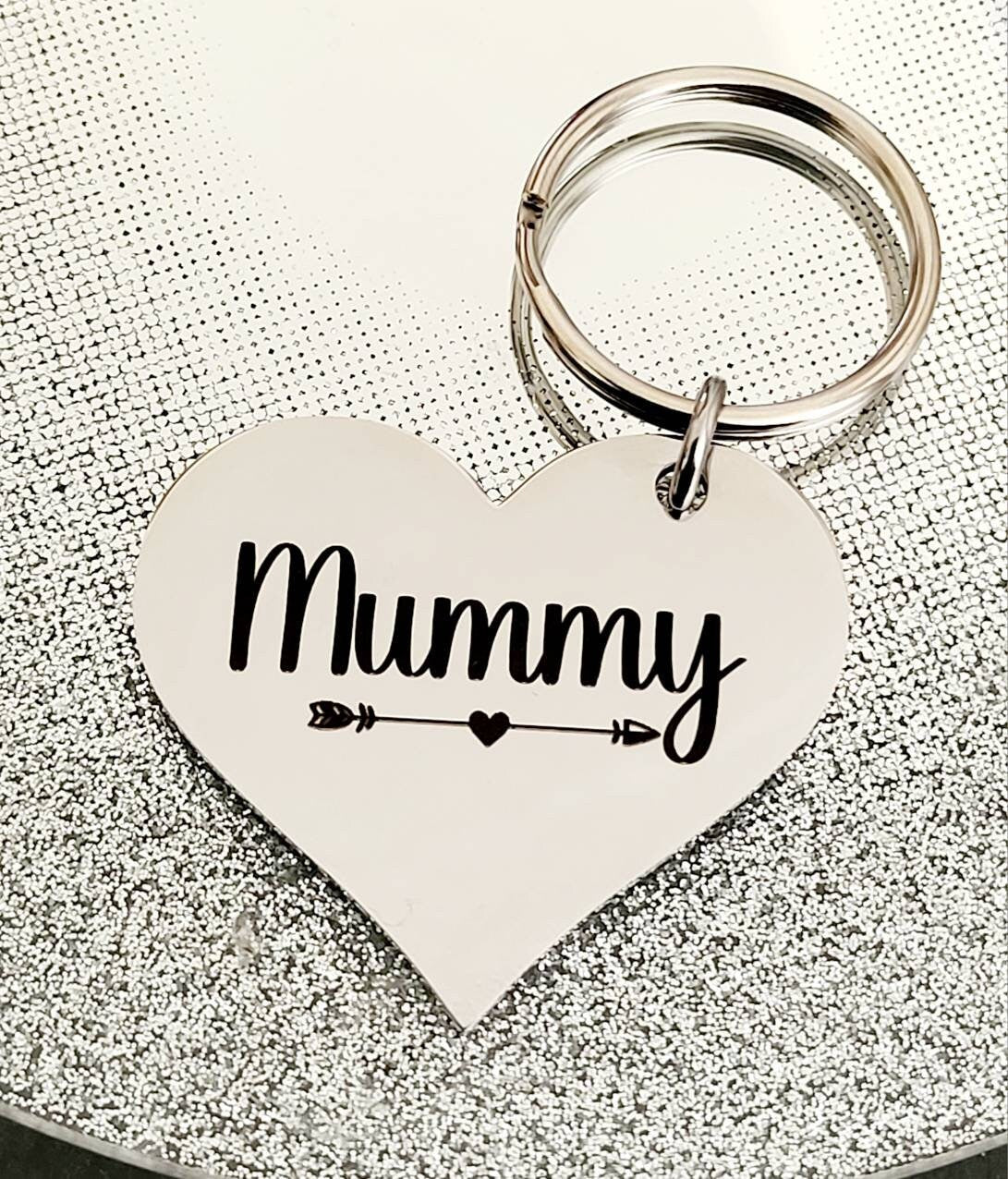 Mummy Keyring, personalised front and back with any text.