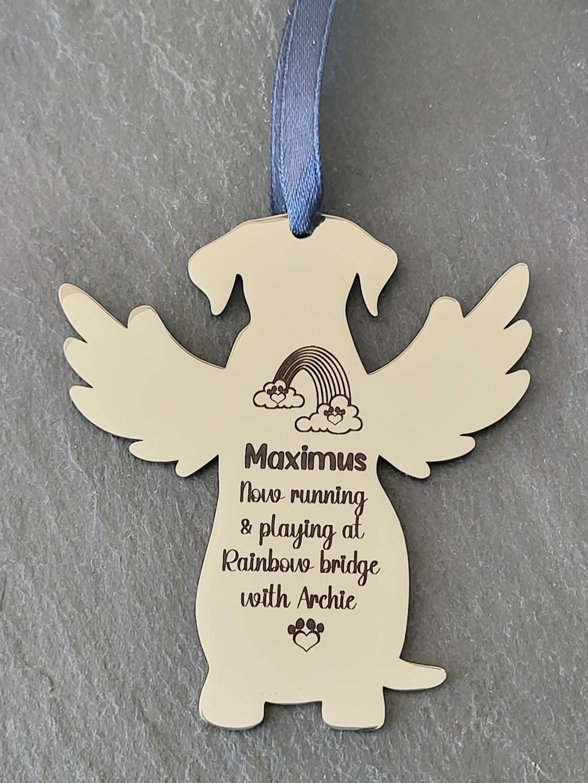 Beautiful Actual Photo Dog Angel Decoration.