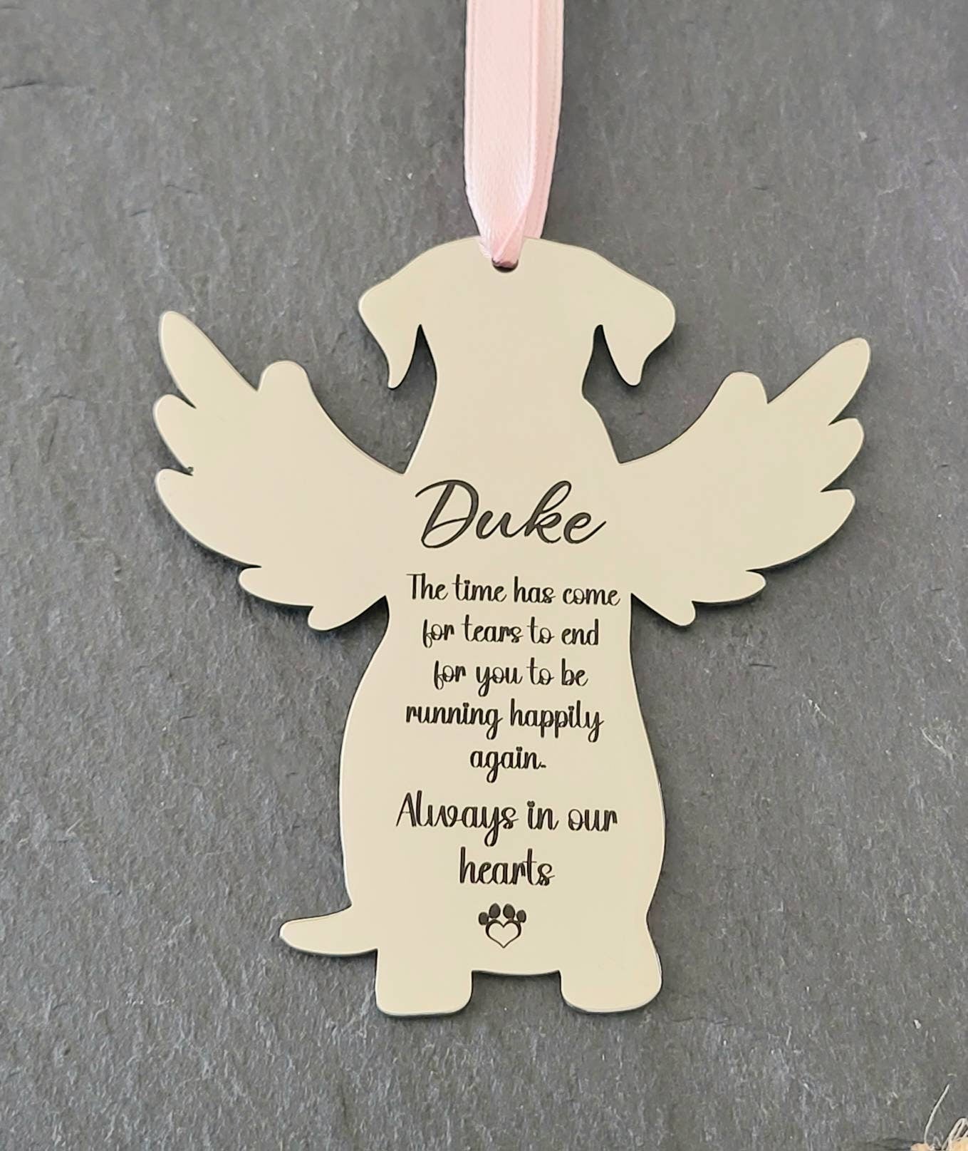 Beautiful Actual Photo Dog Angel Decoration.