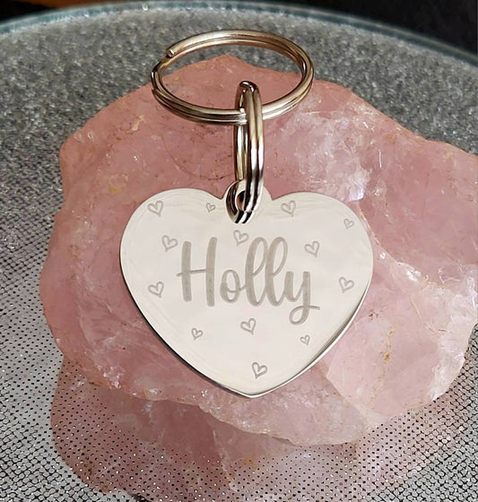 Heart design Stainless Steel heart pet ID tag, Dog tag, cat tag, Laser engraved.