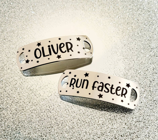 Personalised trainer tags. Any text and design you require.