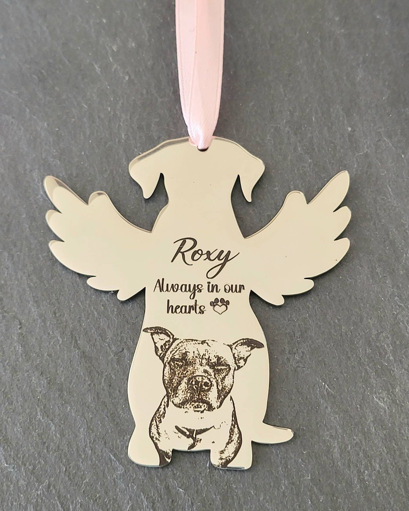 Beautiful Actual Photo Dog Angel Decoration.
