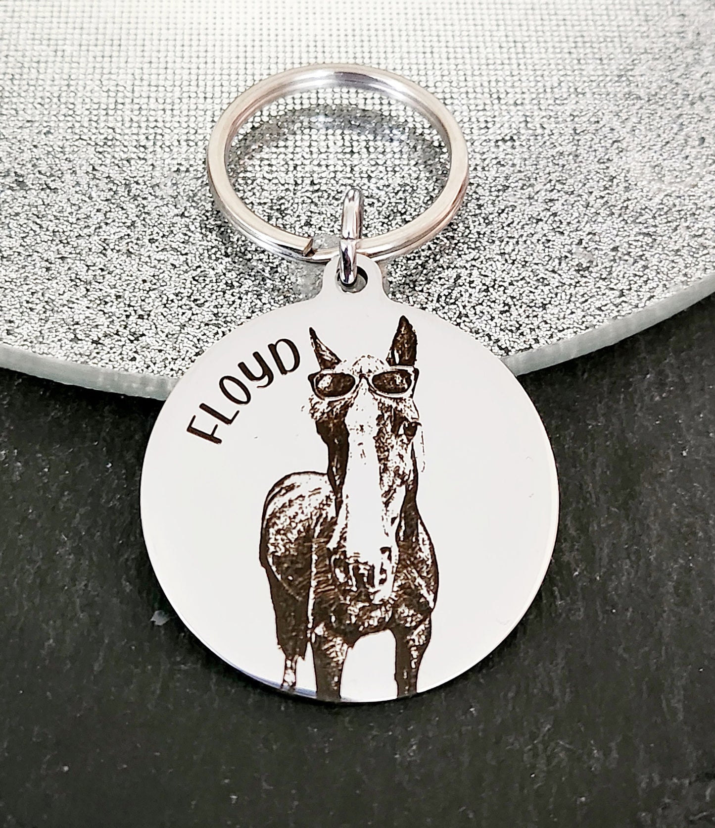 Actual photo keyring, from any photo. Horse, pony, donkey
