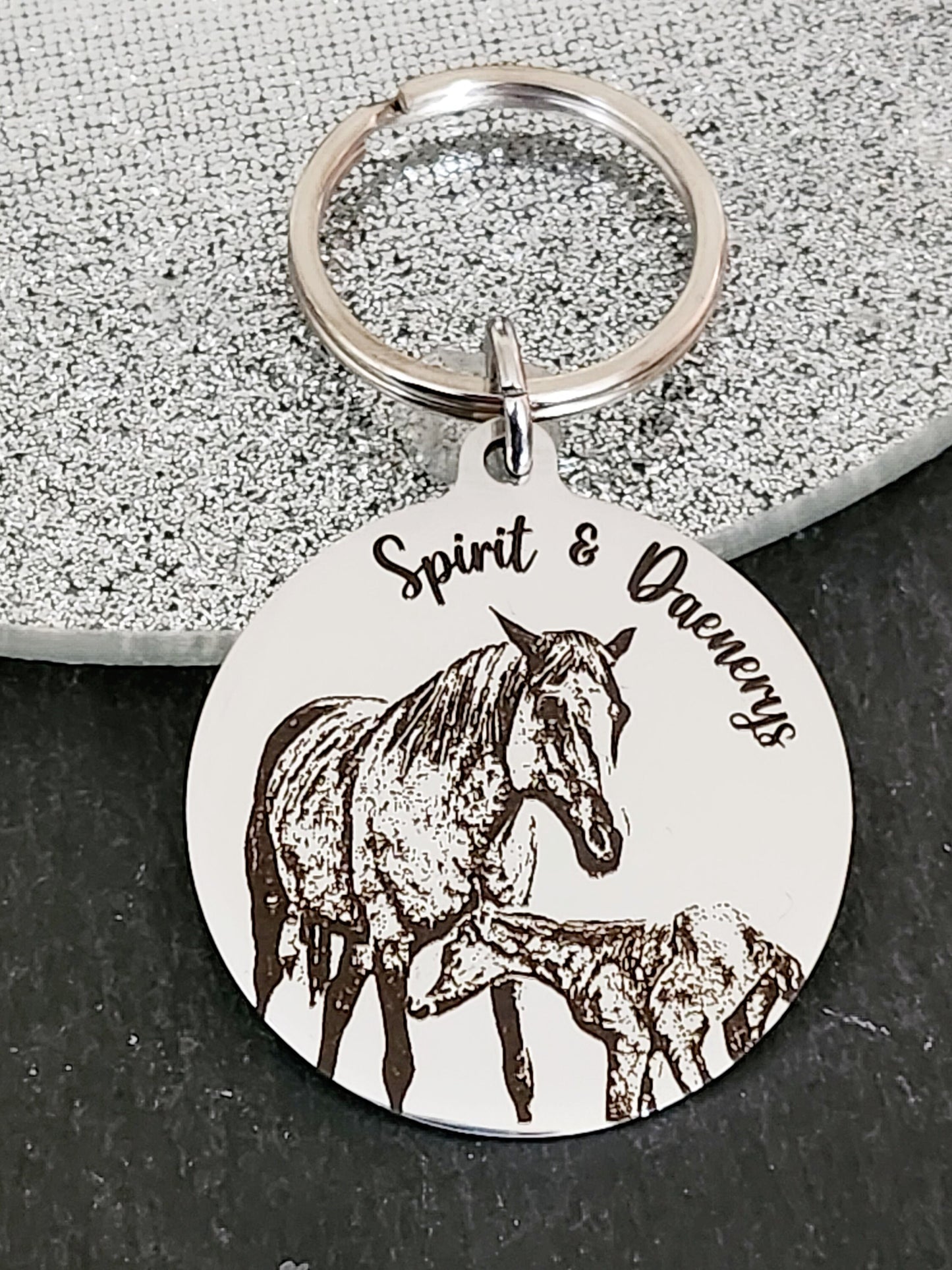 Actual photo keyring, from any photo. Horse, pony, donkey