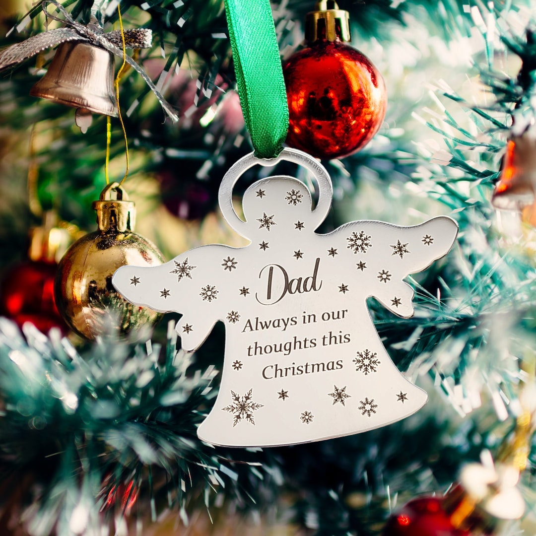 Beautiful Angel Christmas Tree Decoration. Photo of your loved one can be added.