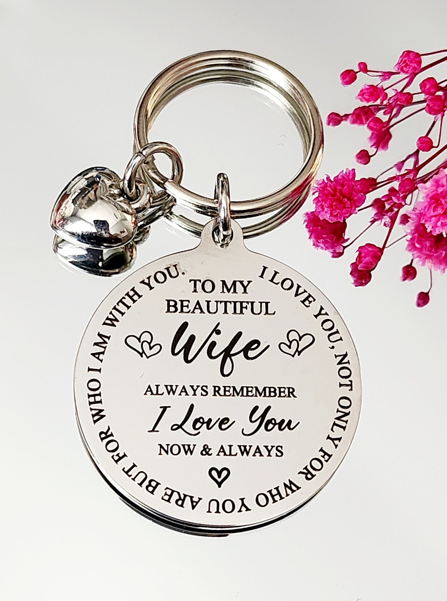 Husband, Wife, Girlfriend or Boyfriend, keyring, Valentines gift. Fast dispatch.