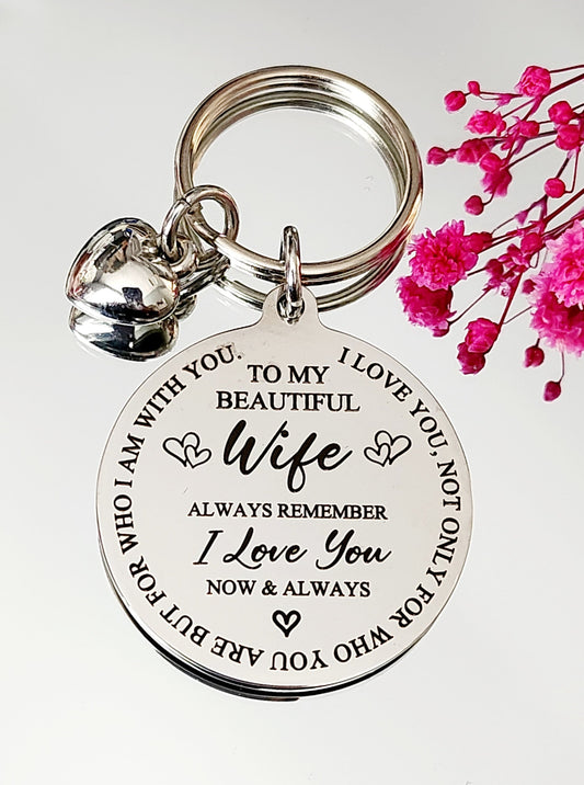 Wife or Girlfriend, keyring, Valentines gift. Fast dispatch.