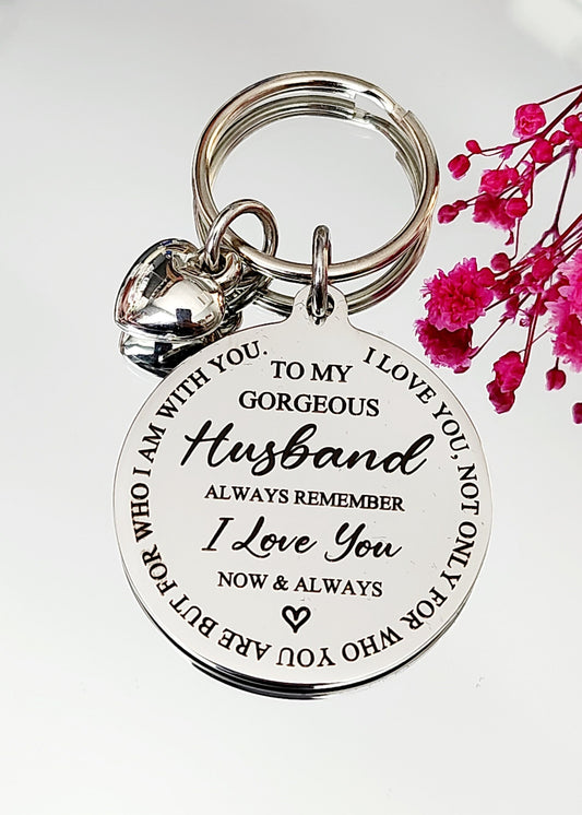 Husband, Wife, Girlfriend or Boyfriend, keyring, Valentines gift. Fast dispatch.