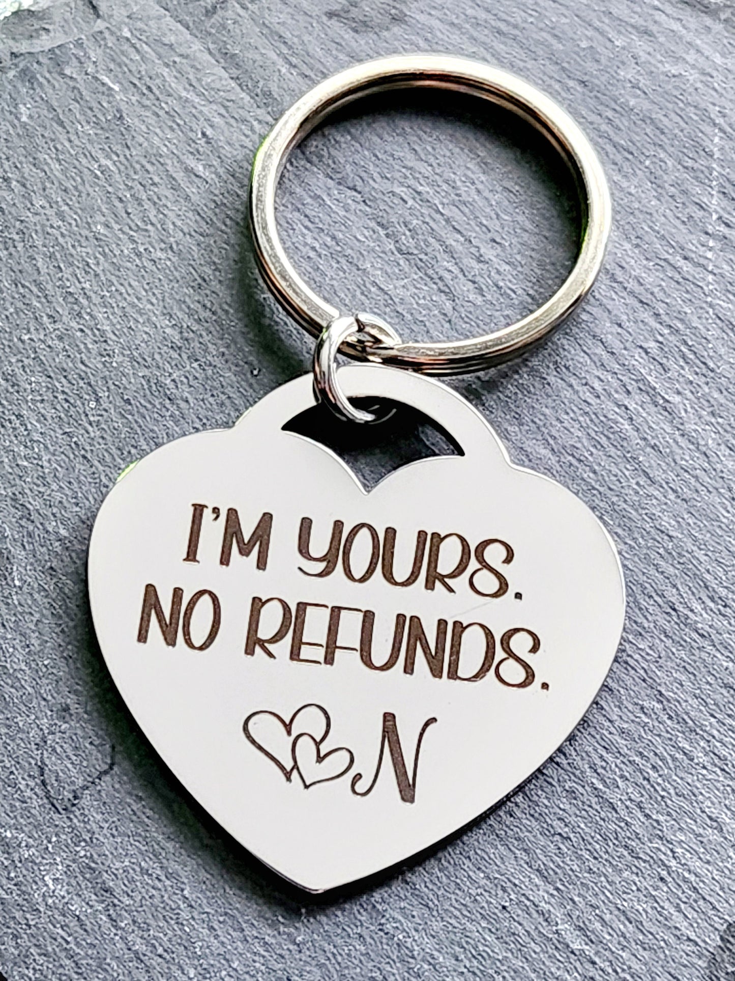 I'm yours,  custom boyfriend, girlfriend keyring.